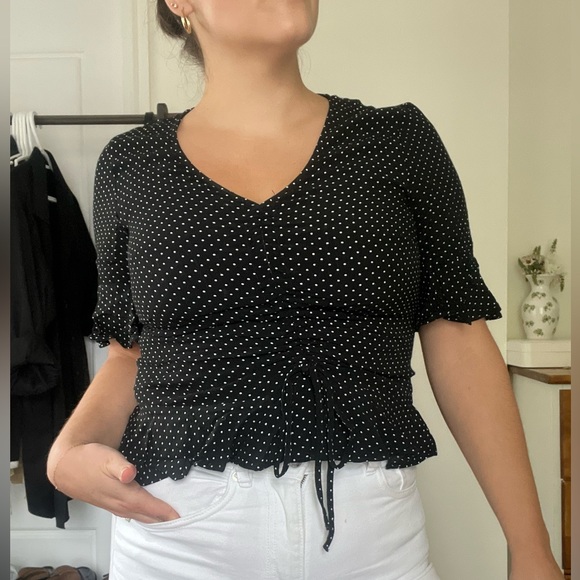 Black & white polka dot blouse - Picture 2 of 3
